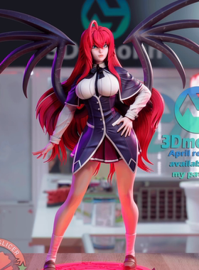 恶魔高校Rias GK白模 手办 光固化3D打印  STL图纸