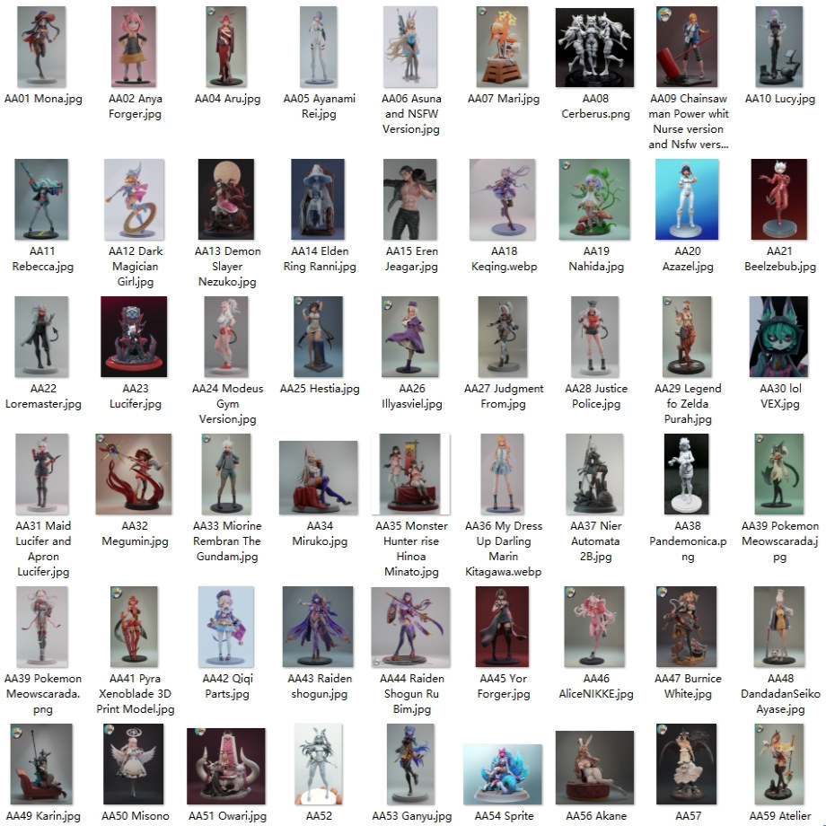 107套Rubim工作室合集3D打印图纸STL素材自动更新NSFW