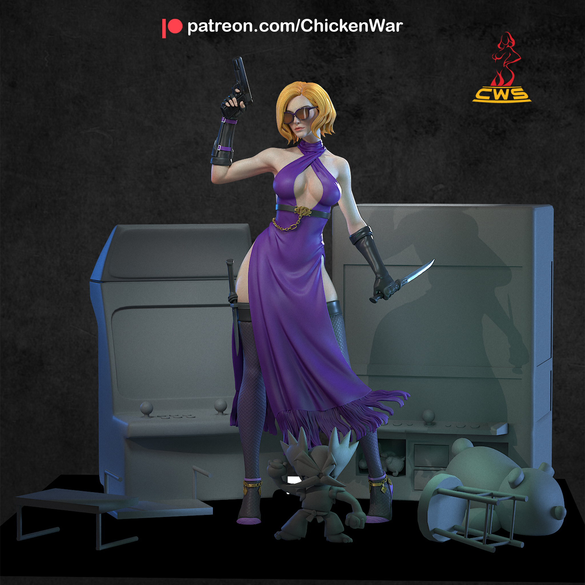 AH10 Nina GK白模手办 光固化3D打印 STL图纸 nsfw