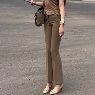 裤 韩版 西装 女夏气质百搭垂感薄款 高腰显高显瘦显腿长休闲微喇叭裤