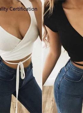 r suelta Top de manga corta se?oras Casual Tops tanque corto