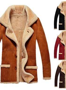 Plus Size Clothes Men Winter Jacket Trench Coat Leather Long