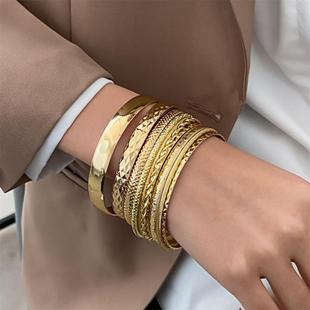 Set Charm Gold Bracelet Bracelets Jewelry Women Bangles For