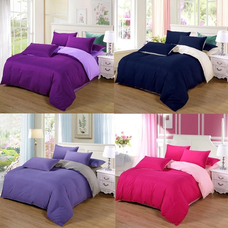 2018 DUVET COVER BED SHEETS SET BED SHEET BEDDING纯色四件套