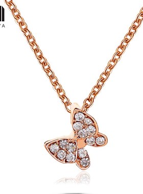 Korean style metal butterfly pendant necklace student choker