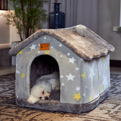 Kennel House type winter warm small dog Teddy cat house four