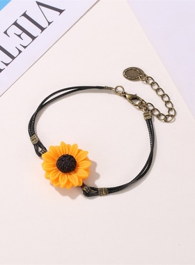 韩版小清新雏菊手链Women's flowers Bracelet Female hand Chain
