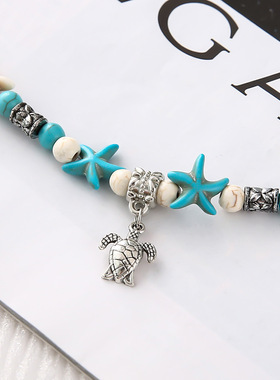 脚链Beach ankles women's Anklet Cross border girl foot c