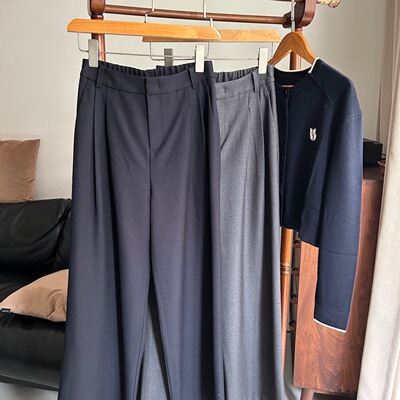 显瘦百搭高腰宽松直筒裤休闲西裤