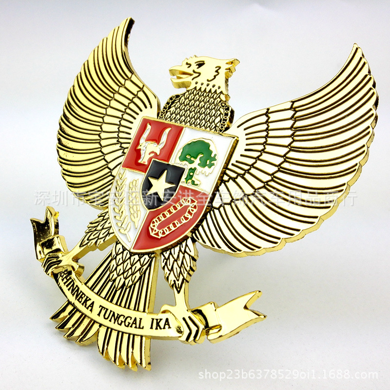 汽车中网标老鹰个性金属车贴 改装车身贴 飞鹰汽车中网印尼国徽车