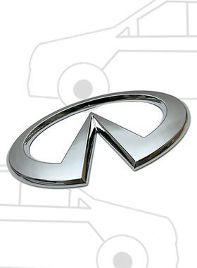 英菲尼迪车标适用于英菲尼迪INFINIT 3D立体标银色改装车标车尾标