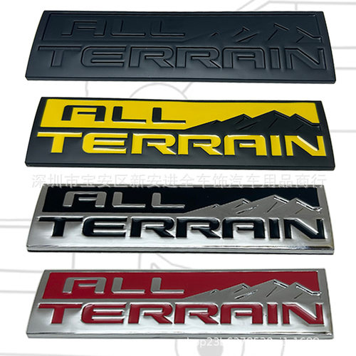 适用于雪佛兰皮卡车ALL TERRAIN车标 改装车身贴 越野皮卡金属贴