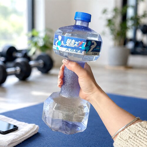 魅之力1L哑铃造型茉莉天然矿泉水