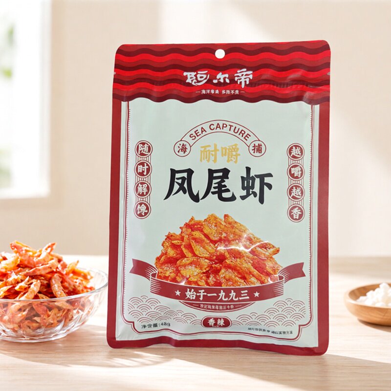 阿尔帝凤尾虾鱿鱼仔海鲜零食虾尾巴耐嚼烧烤香辣即食海鲜零食儿童
