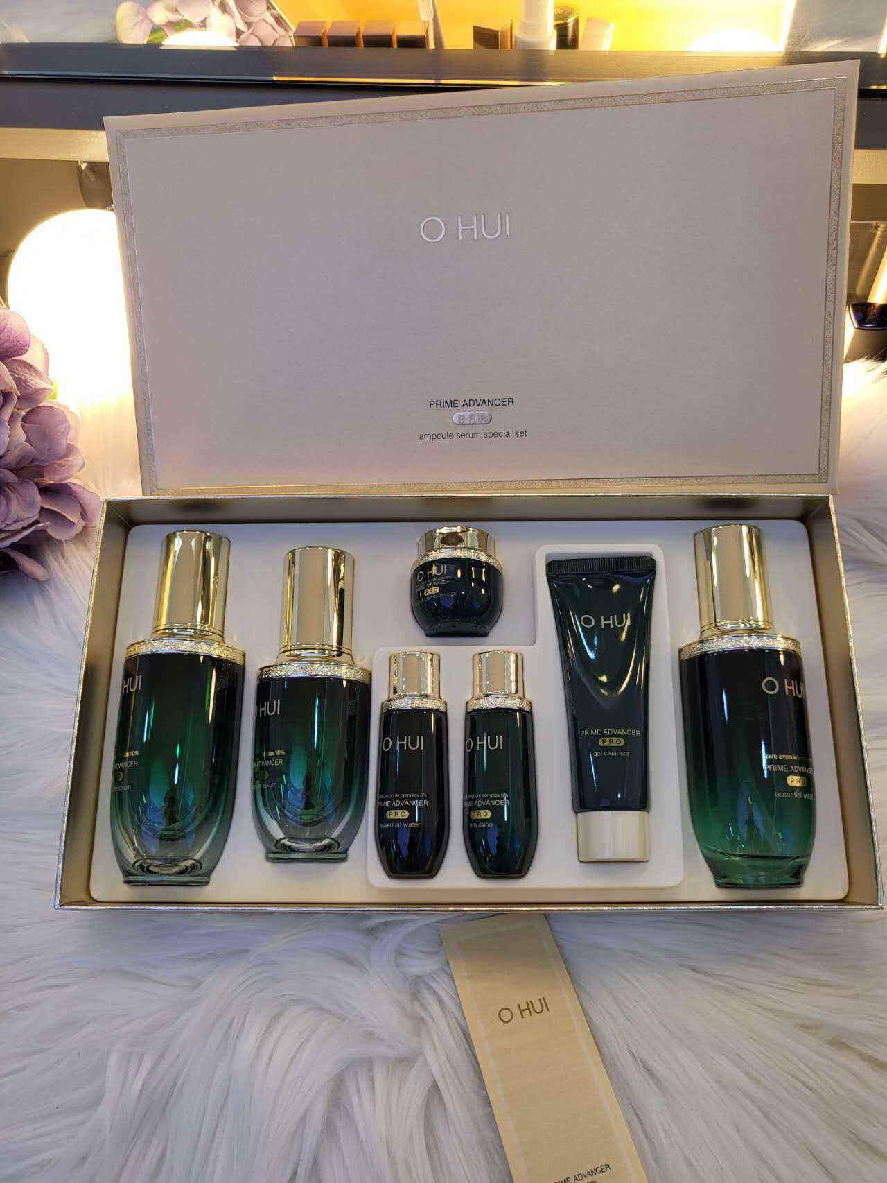 韩国ohui欧蕙精华套盒小绿瓶空姐套清爽水润保湿改善细纹不油腻