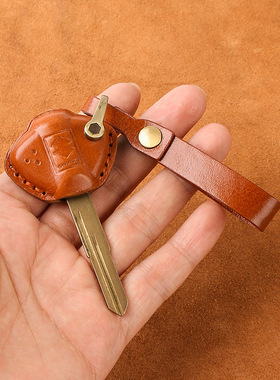 适用铃木摩托车GSX1300R钥匙套手工牛皮GSXR600 750 1000GSF650包