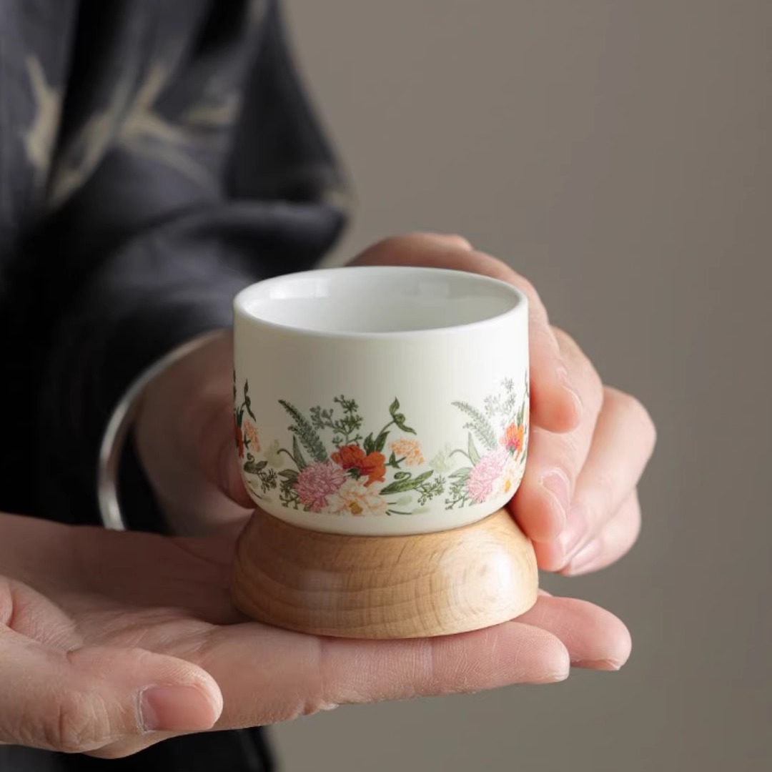 一路繁花小直筒茶杯女士