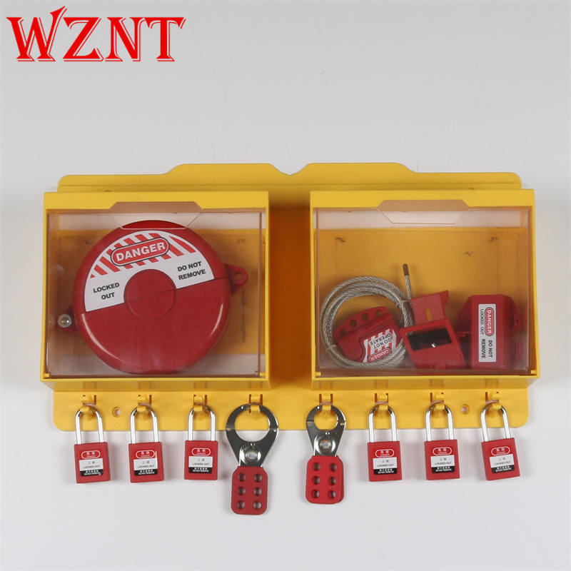 WZNT安全锁具工作站一体式塑料透明组合壁挂板工程停工挂锁储存箱