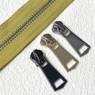 5号金属拉链头铜拉链专用自锁头挂镀浅金色银色枪色新料耐用批发