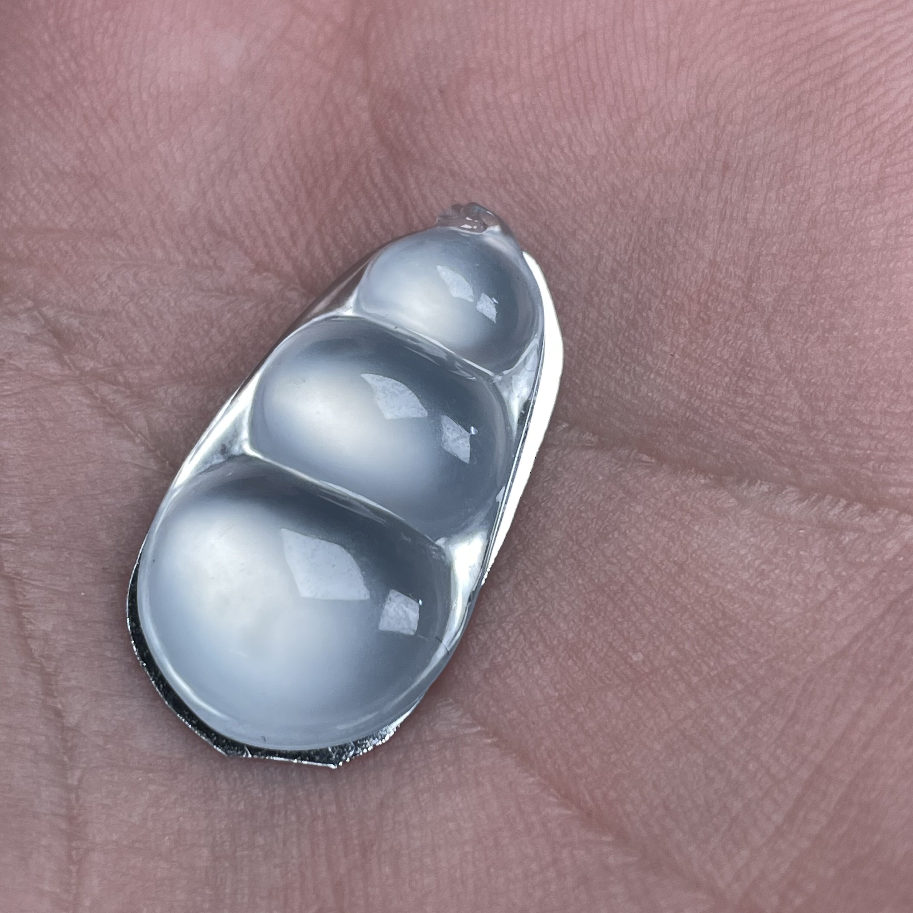 缅甸天然A货翡翠高冰玻璃种四季豆子福豆荚男女吊坠精品 露思同款