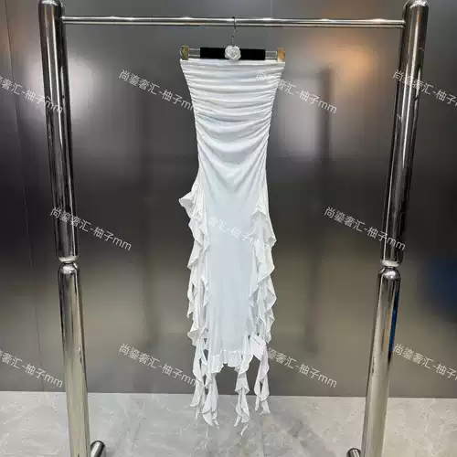 Весенний летний топ без лямок, платье, популярно в интернете, 2024 года, эластичная талия