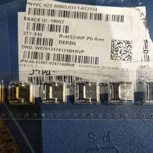 40-42407-0242100RHF 得润DEREN TYPE C 3.1 24Pin USB连接器现货