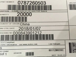 Molex/莫仕连接器 78726-0503 0787260503 新货 原装 现货