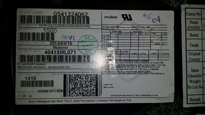 MOLEX/连接器 54132-4062 0541324062 FFC/FPC连接器 原装货