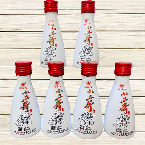 澜沧江白酒系列澜沧江小二哥酒46度125mlx12瓶 玉米高粱清香型酒