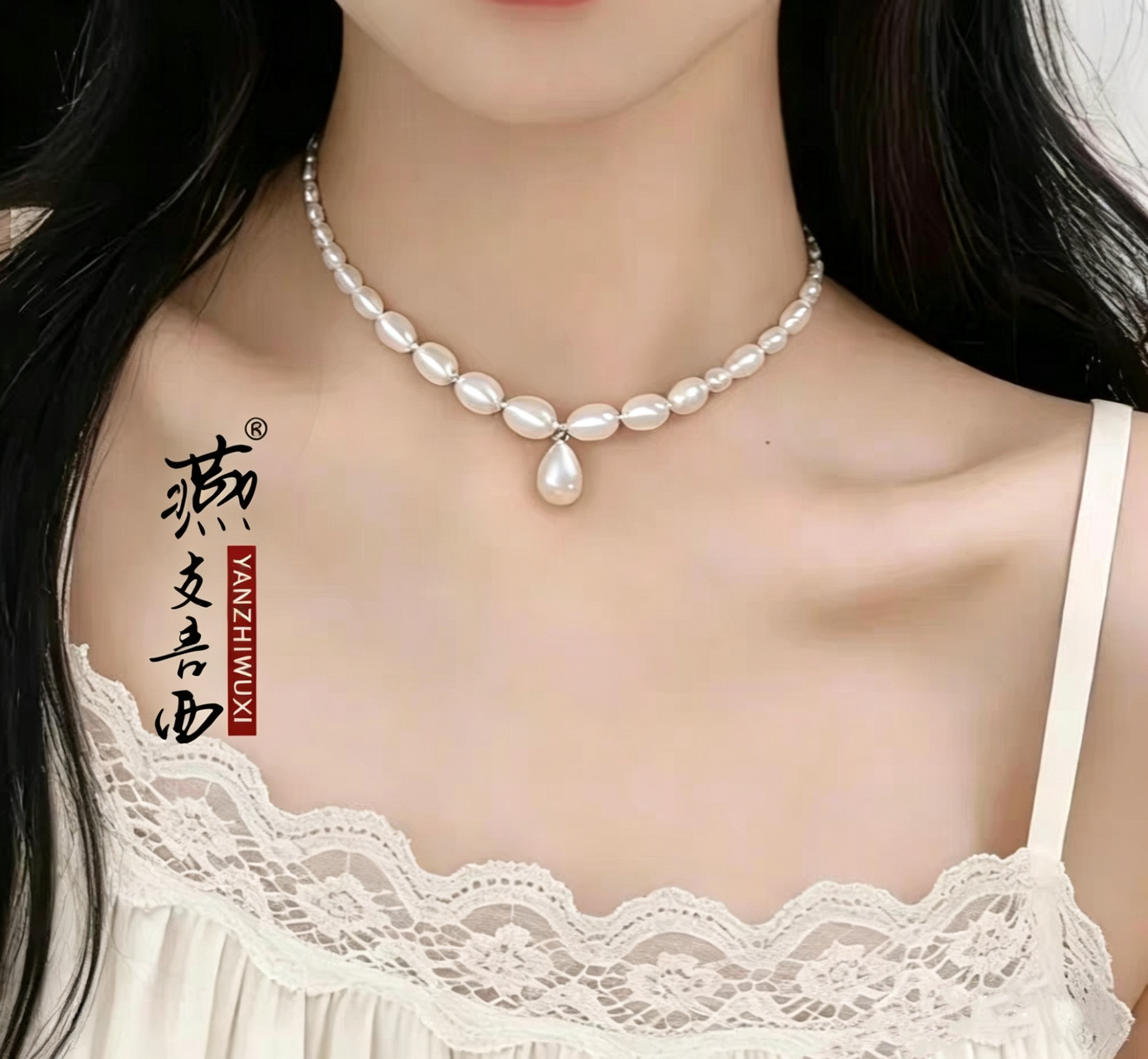 甲状腺术后遮挡疤痕项链天然珍珠女纯银新款神器可调节颈链锁骨链