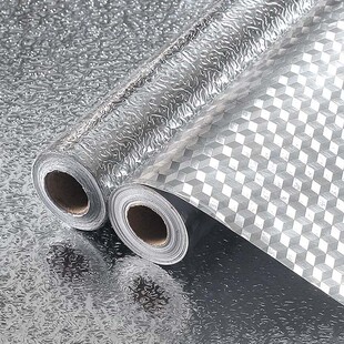 厨房防水防油贴纸耐高温墙贴自粘墙纸台面防潮墙面防火橱柜金属