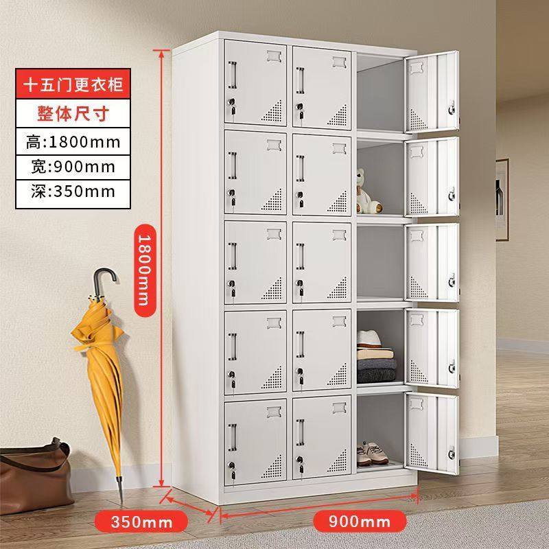 西安15门铁皮更衣柜员工带锁储物柜多门碗柜鞋柜十五门浴室换衣柜,商业/办公家具,办公储物柜,淘宝优惠券,粉丝福利购,淘宝优惠卷