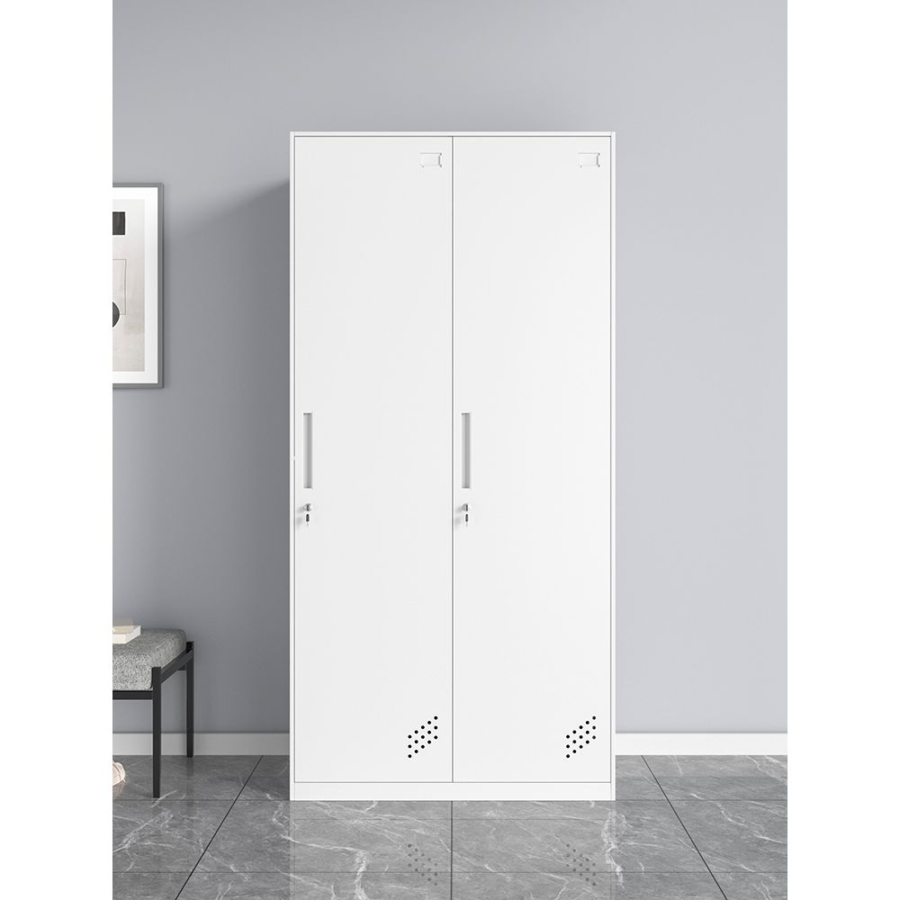 钢制办公更衣柜健身房浴室换衣柜员工宿舍双门储物柜子带锁存包柜