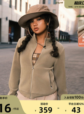 Aria Leisure 运动外套女秋冬加绒健身上衣跑步训练户外运动夹克