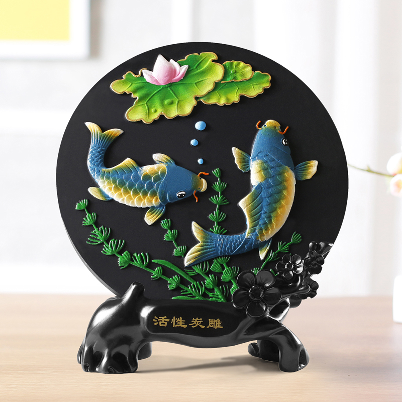 活性炭雕家居装饰品摆件客厅酒柜创意工艺品电视柜房间卧室小摆设