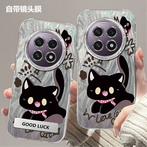 带镜头膜适用OPPOA6Plus手机壳A6Plus全包PKQ110可爱猫咪高颜值防摔硬壳高级感保护套轻奢软边创意新款手机套