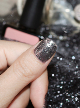 玩卡169枪色银箔胶银灰色美甲芭比树脂光疗金箔甲油胶可卸彩胶