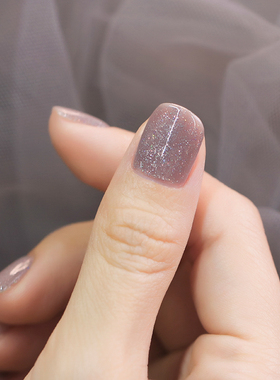 玩卡171薄梅星辰冰淇淋亮晶晶裸灰色树脂闪粉美甲芭比光疗甲油胶