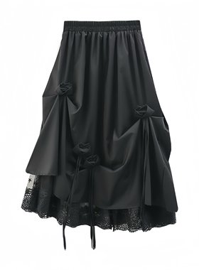 NN | 2025新款百搭韩版女夏白色半身裙宽松显瘦设计感立体花裙