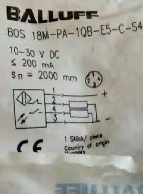巴鲁夫BOS00RY光电开关传感器BOS18M-PA-1QB
