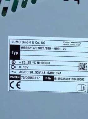 JUMO 00553717 久茂温度控制模块 956521