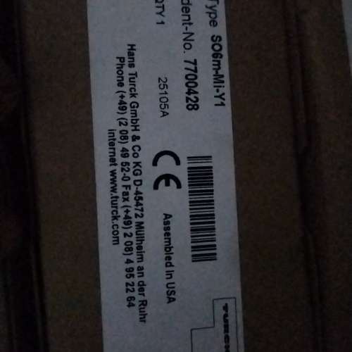 图尔克传感器SO6m-Mi-Y1，型号7700428