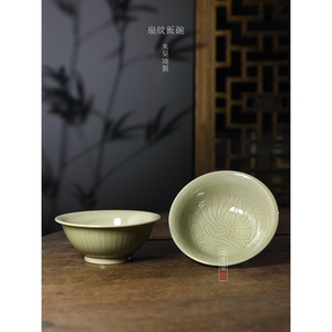 觅青堂越窑秘色釉中式通用饭碗