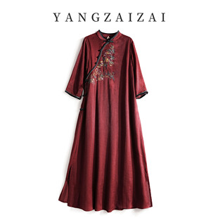 羊在在【花田喜事】旗袍连衣裙女新中式国风夏日常显瘦L24XL1082