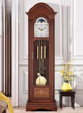 德国赫姆勒进口八音欧式实木创意落地钟机械机芯客厅钟表现代装饰