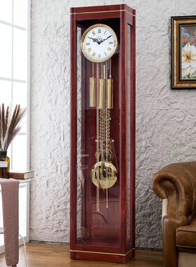 德国赫姆勒进口机芯刺猬紫檀落地钟实木红木机械客厅新中式九音管