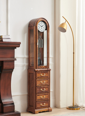 落地钟德国赫姆勒八音刺猬紫檀全实木机械客厅中式简约超小版机芯