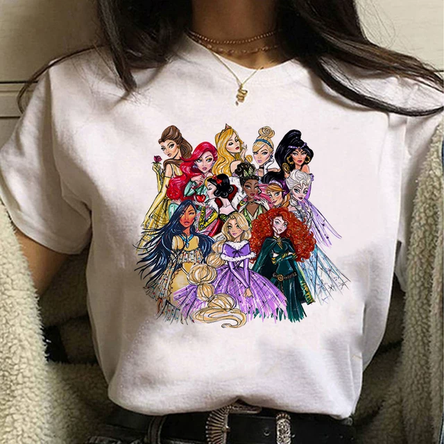 Кисточка принцесса Т-ШИРТ Princess Orola Sleeping Beauty Cute Kawaii повседневная женская футболка
