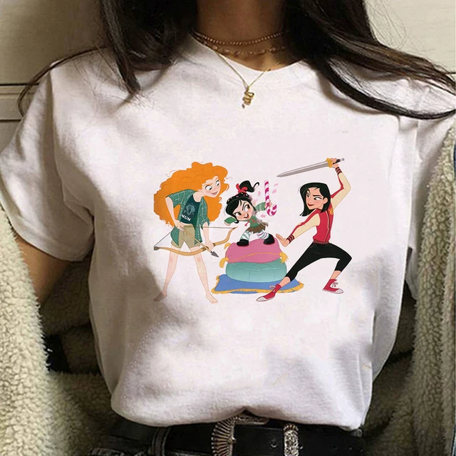 Кисточка принцесса Т-ШИРТ Princess Orola Sleeping Beauty Cute Kawaii повседневная женская футболка