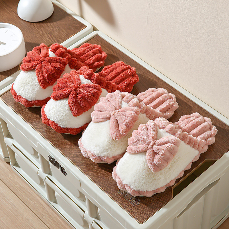 秋冬季情侣软底棉拖鞋可爱